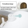 Kočičí záchod přenosný s výsuvnou miskou a lopatkou, bílo-hnědý