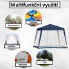 Zahradní altán s moskytiérou modrý 3 x 3 m