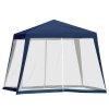 Zahradní altán s moskytiérou modrý 3 x 3 m