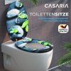 Casaria WC sedátko s automatickým spouštěním motiv kámen a listí