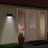 LED solární nástěnné osvětlení nerezové