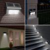 LED solární nástěnné osvětlení nerezové