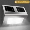 LED solární nástěnné osvětlení nerezové