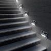 LED solární nástěnné osvětlení nerezové