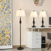 Sada lamp, 1 stojací a 2 stolní, černo-bílé