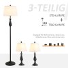 Sada lamp, 1 stojací a 2 stolní, černo-bílé