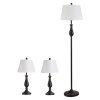 Sada lamp, 1 stojací a 2 stolní, černo-bílé