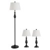 Sada lamp, 1 stojací a 2 stolní, černo-bílé