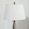 Sada lamp, 1 stojací a 2 stolní, stříbrno-bílá