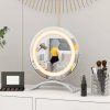 Kosmetické zrcadlo s LED osvětlením, stmívatelné, bílé, průměr 30 cm