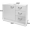 Casaria skříňka pod umyvadlo bílá 63 x 54 x 30 cm materiál MDF