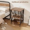 Mobilní stojan na gramofon a desky, rustikální