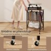 Mobilní stojan na gramofon a desky, rustikální