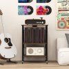 Mobilní stojan na gramofon se zásuvkami 220 V a USB porty, rustikální