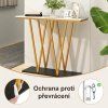 Konzolový stolek, design mramoru, bílo-zlatý