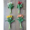 Umělá kytice Tulipány 5 ks, střapaté, více barev