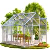 Kompletní skleníkový set se 2 otvírači oken a základnou 250 x 190 cm