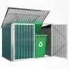 Přístřešek na 2 popelnice z pozinkované oceli, zelený