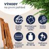Balkónový set skládací z akáciového dřeva - stůl a 2 židle
