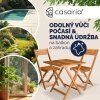 Balkónový set skládací z akáciového dřeva - stůl a 2 židle