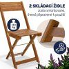 Balkónový set skládací z akáciového dřeva - stůl a 2 židle