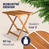 Balkónový set skládací z akáciového dřeva - stůl a 2 židle