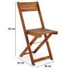 Casaria skládací balkónový set z akáciového dřeva, stůl + 2 židle