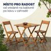 Balkónový set skládací z akáciového dřeva - stůl a 2 židle