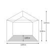 Casaria party stan bílý 6 x 3 m, 18 m²